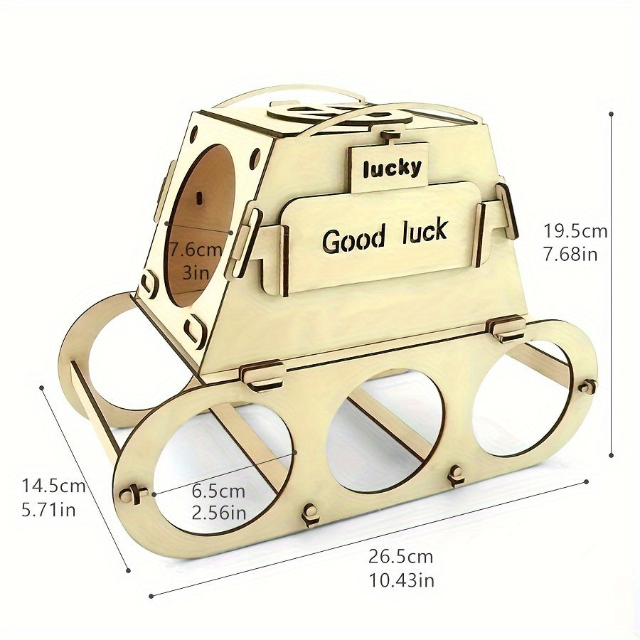 Wooden Wine Rack for 4 Bottles, Home Bar and Kitchen Decor, Perfect Gift