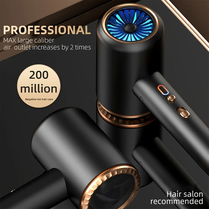 Professional 2400W Iyonli Soch Quritgich, Nozli, Aqlli Termostat, Issiq/Sovuq Tugmasi, 3 Tezlik Sozlamalari. Uyda va Sayohatda Usul Berish Uchun Ideal.