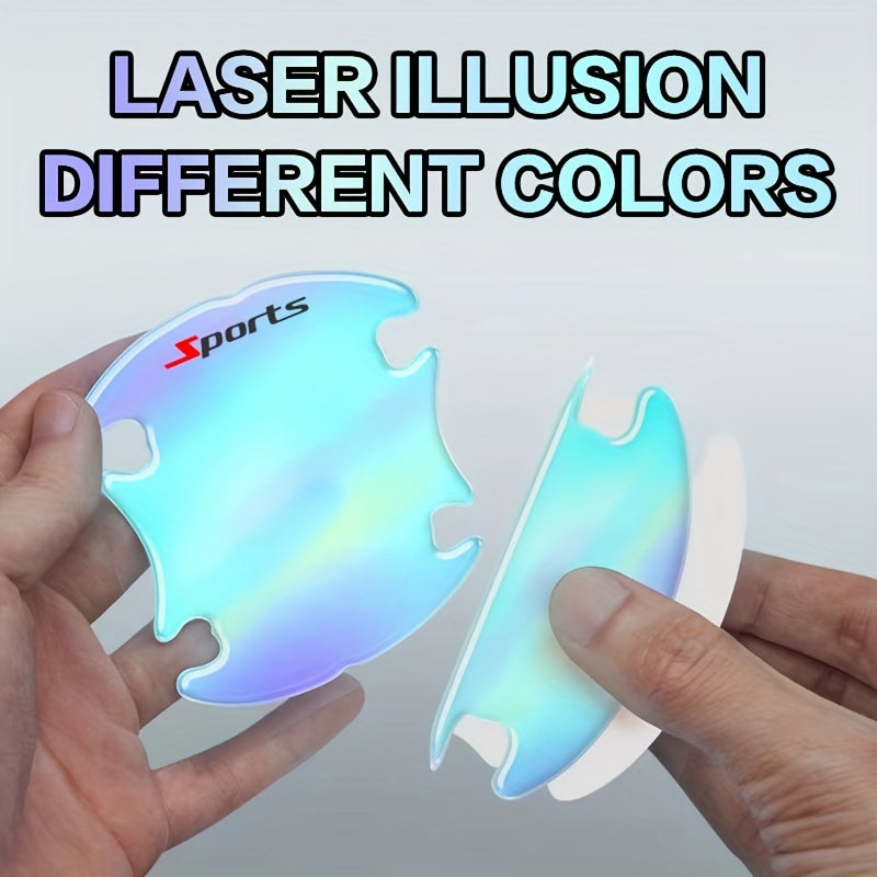 Универсальный защитный накладка на ручку автомобильной двери с ночным светом, устойчивый к царапинам и износу