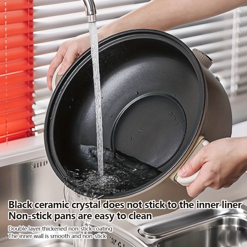 Olla eléctrica multifunción para cocinar en dormitorios, utensilios antiadherentes, múltiples métodos