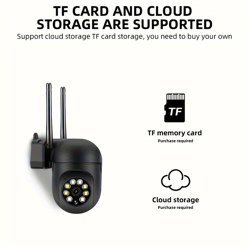 Wireless Security Camera 2MP 1080P WiFi PTZ Night Vision Motion Detection