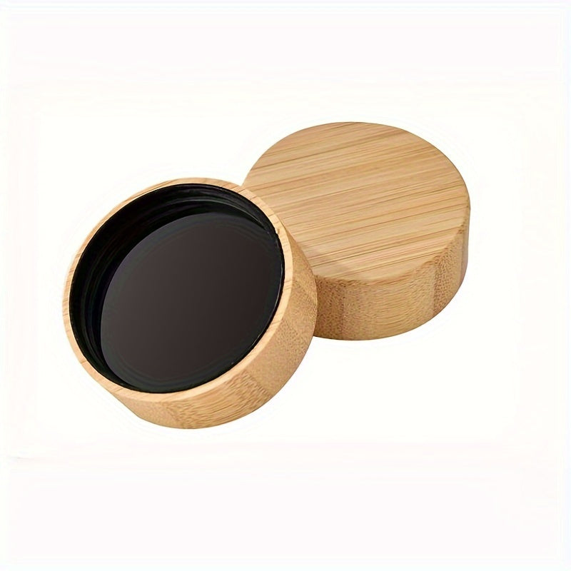 6/12 Glass Spice Jars with Wooden Lids and Aluminum Caps for Kitchen Storage