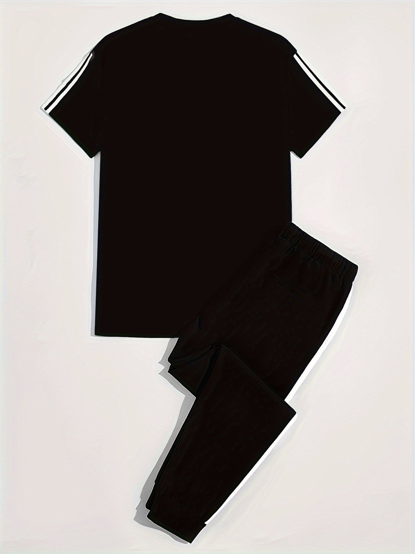 Casual Print Polyester Knit Set with Crew Neck and Regular Fit