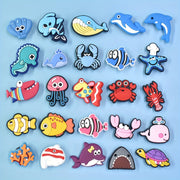 Sea World Animal Shoe Charms Set for Kids Plastic Marine Life Decorations