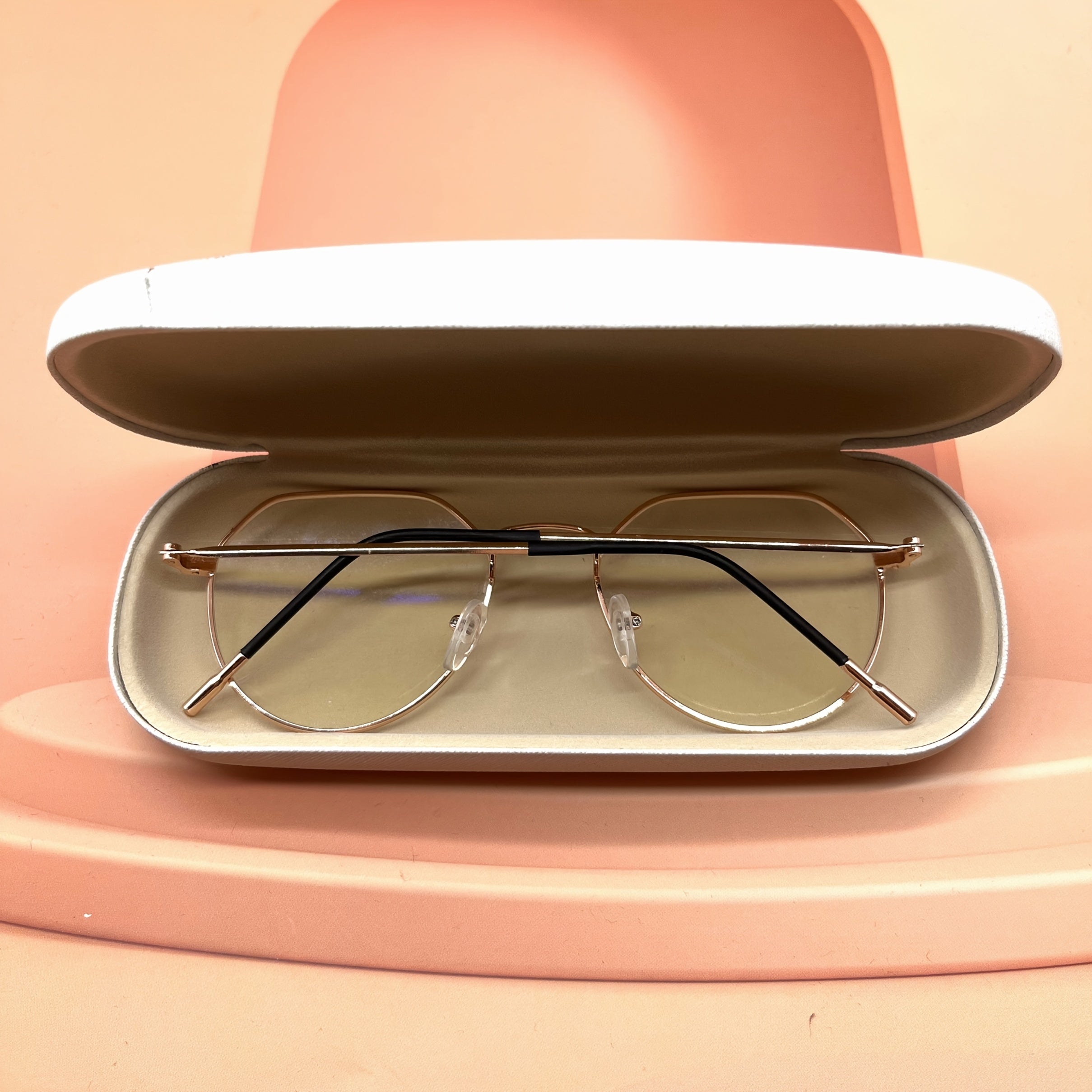 Retina ko'zoynaklar uchun temir ramkali va aylana shaklidagi mushukcha motivli mushuk ilhomlantirgan ko'zoynak qutisi