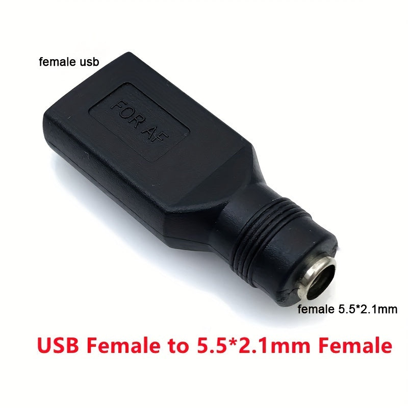 Convertidor de USB a corriente continua para cargar dispositivos, compatibilidad de 5.5x2.5mm a 3.5x1.35mm