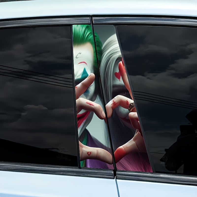 Stylish PVC Glass Stickers for Women, Movie Theme, Easy to Apply on Car Windows
