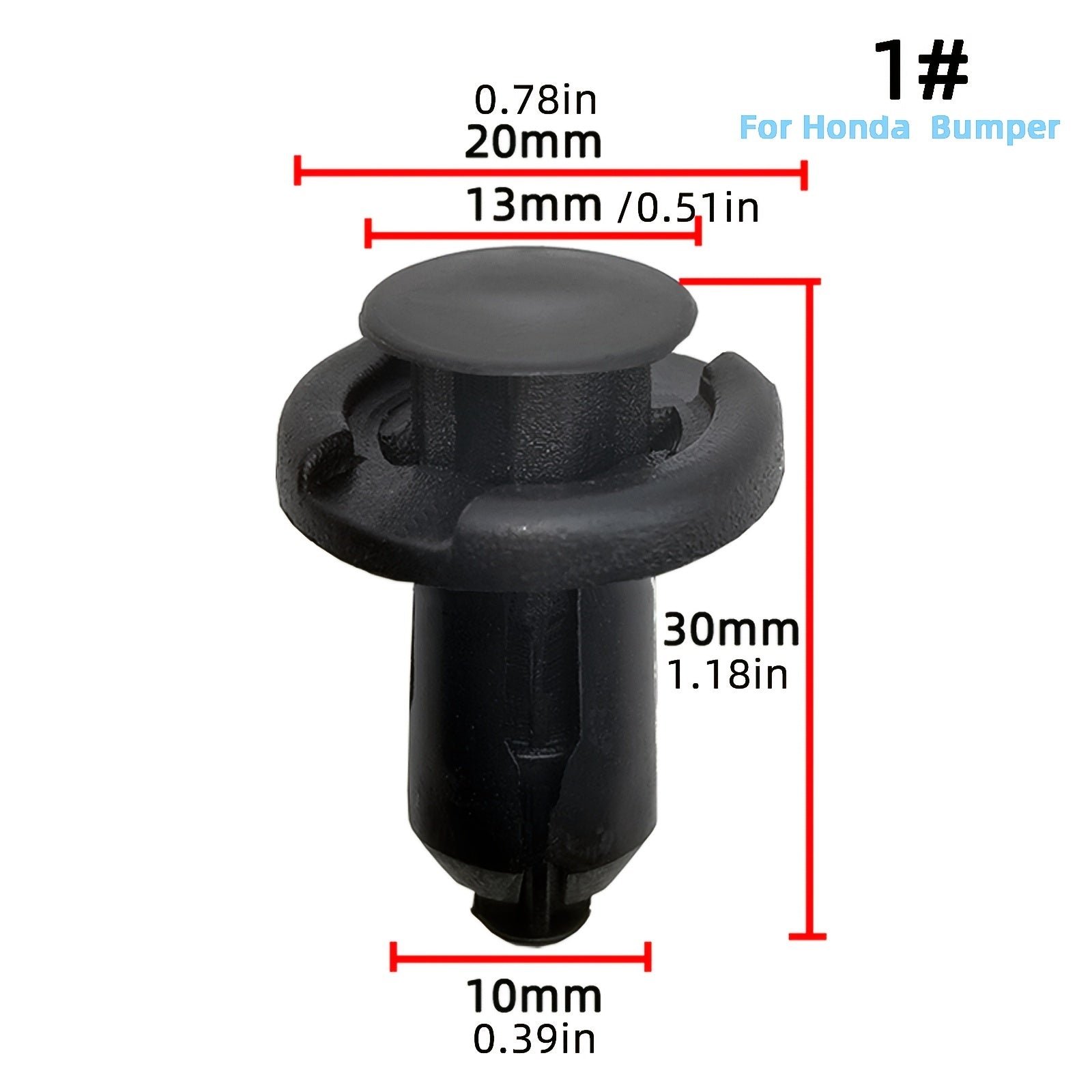 50Pcs Plastic Car Bumper Fastener Clips 10mm 8mm Fender Door Panel Rivets