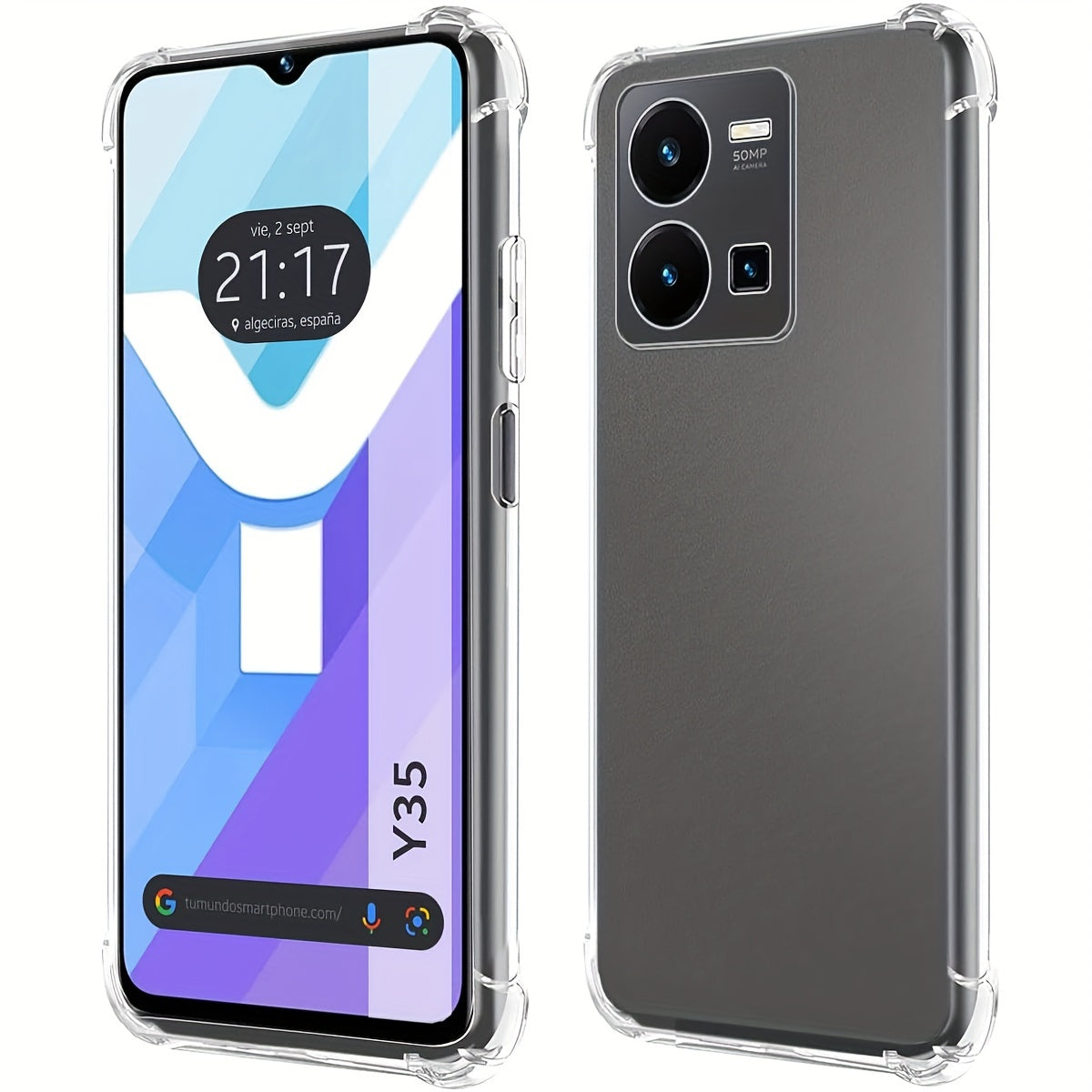 Clear Shockproof Bumper Phone Case for VIVO with Four Corner Airbags Transparent TPU Cover