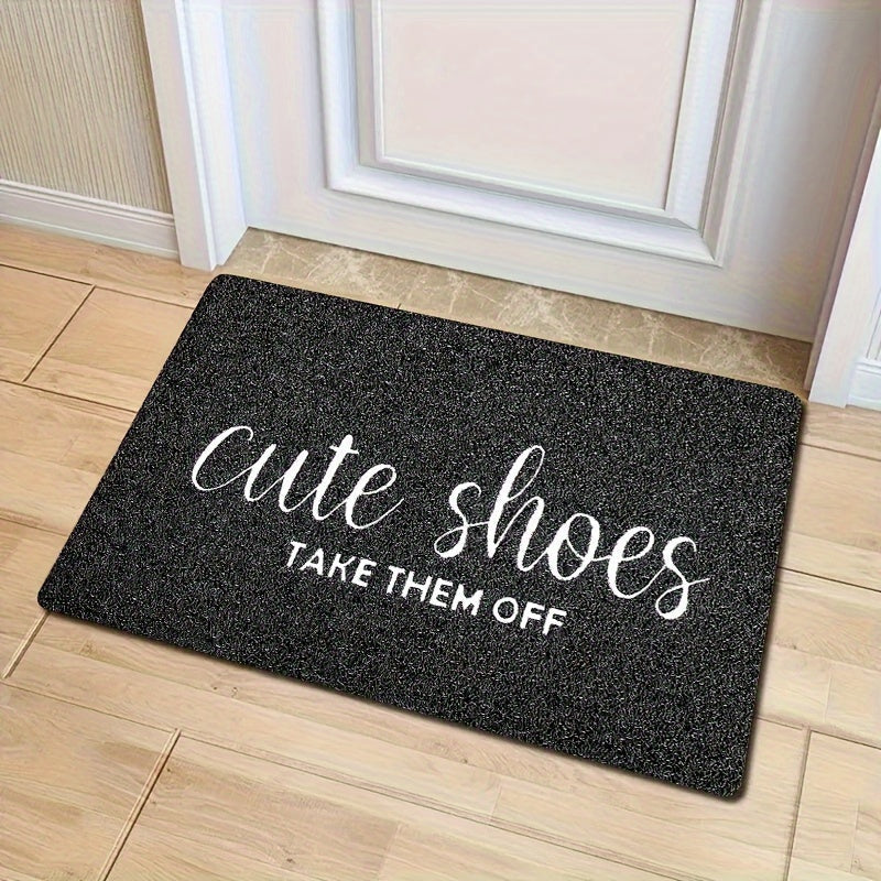 Stain Resistant Non-Slip Polyester Doormat with Floral Pattern for Entrance and Home