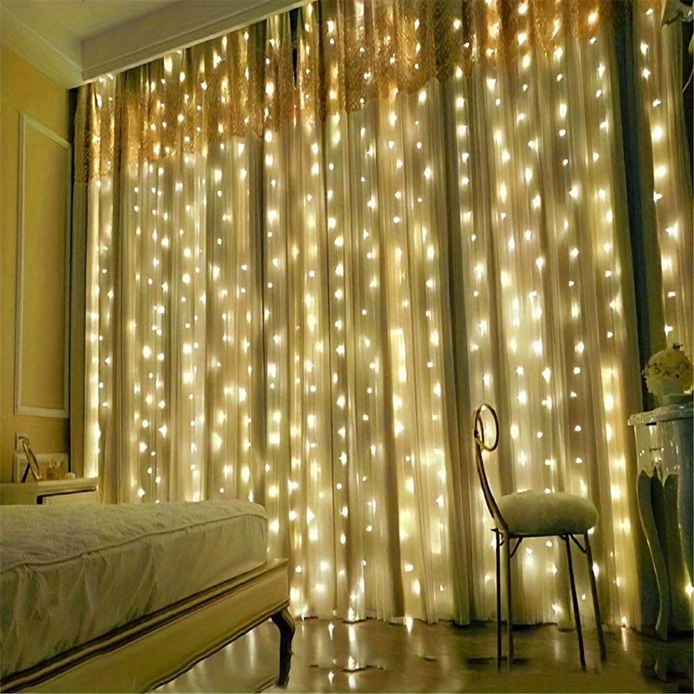 200 Luces de cadena USB blancas cálidas con control remoto para habitación, dormitorio, Navidad, Halloween, decoración del hogar
