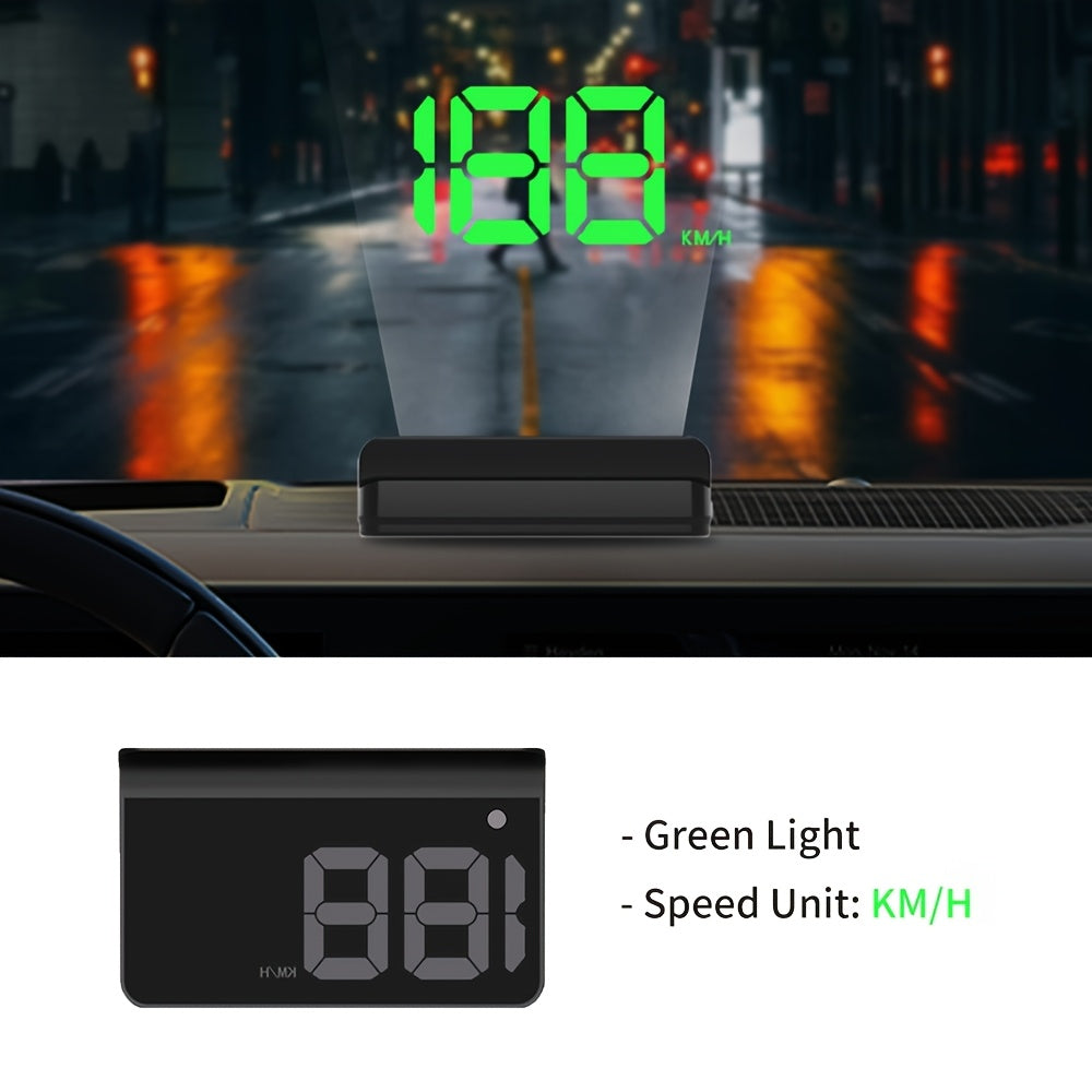 Car Head-Up Display Speedometer with Auto Brightness USB Powered Fits All Models