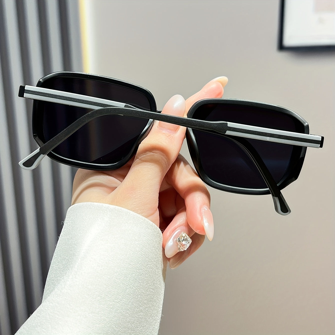 Women's Double-Layered Metal Frame Fashion Glasses with Clear Lenses