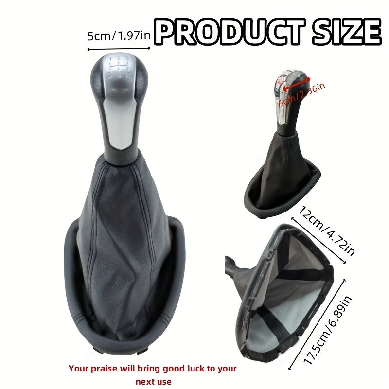 Manual Shift Lever for Car, Faux Leather Boot, 5-Speed, Easy Install