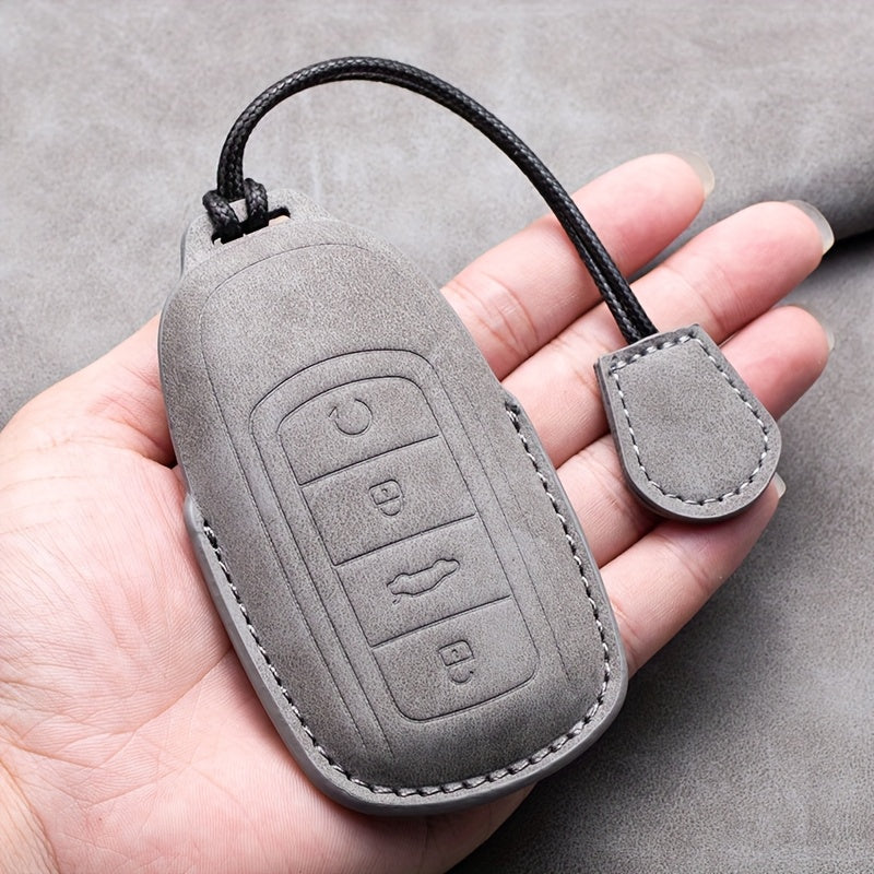 Car Remote Key Cover Premium PU Leather Durable Anti-Fall for Various SUV Models