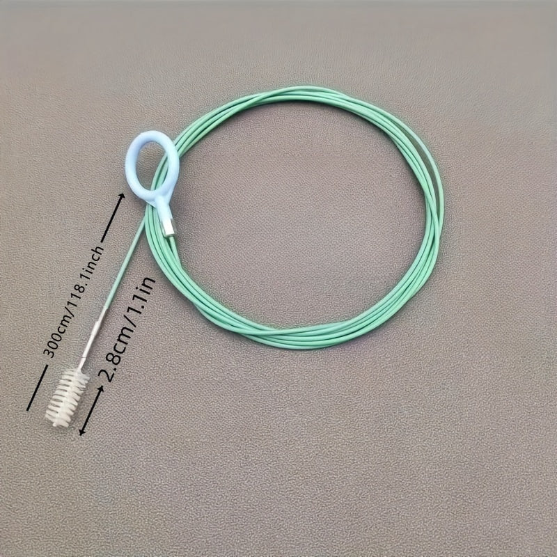 Multi-Purpose Drain Dredge Cleaning Tool Flexible Steel Cable Brush for Car Sunroof Door Refrigerator Fuel Tank