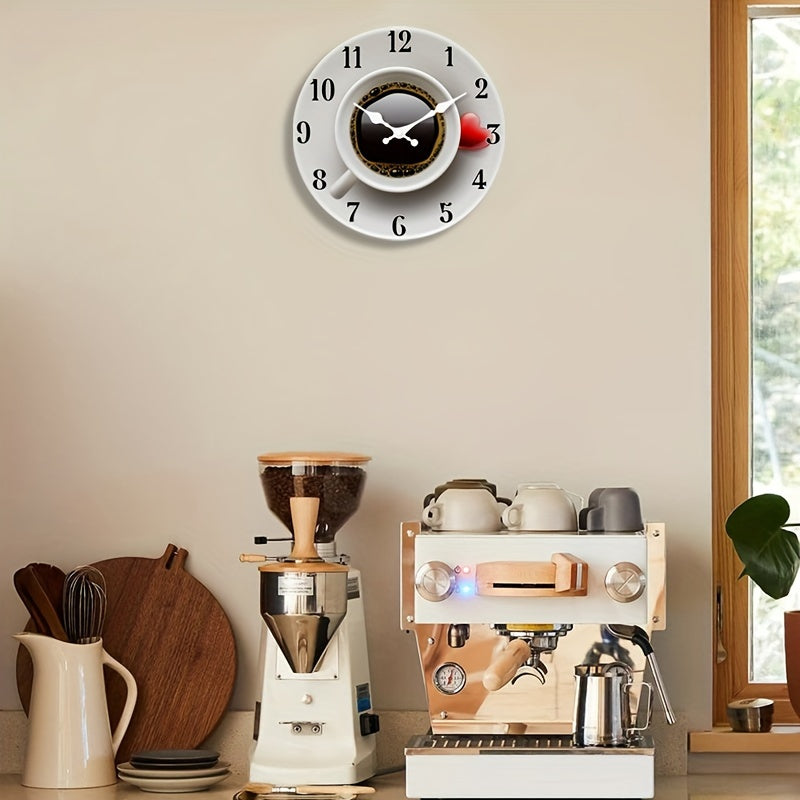 Wooden Wall Clock 10/12 Inch Non-Ticking Circular Decor for Living Room Kitchen Bedroom