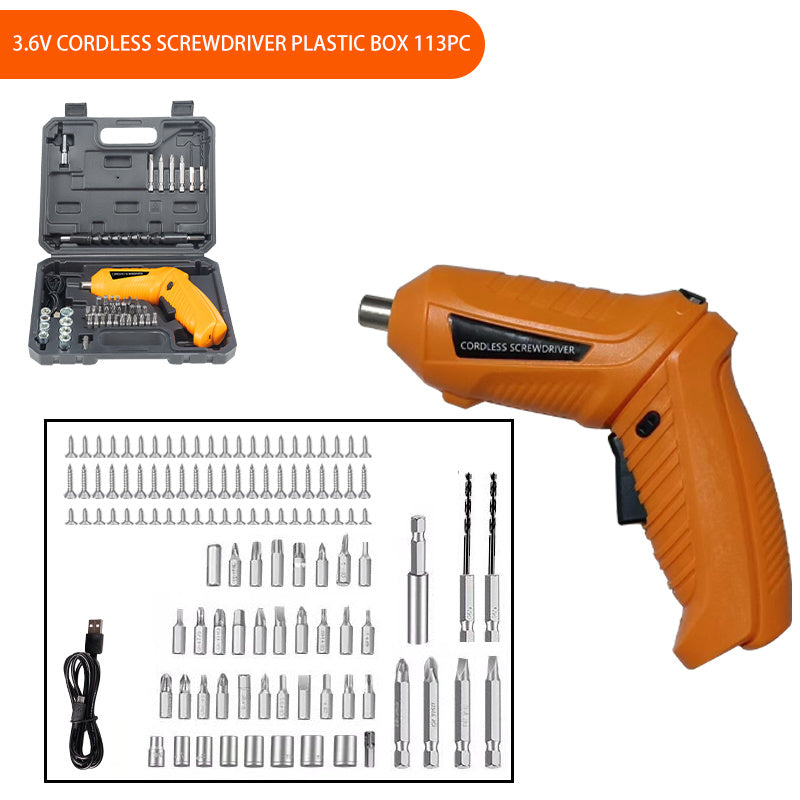 Mini 3.6V Cordless Electric Screwdriver Rechargeable Lithium Battery Compact Tool