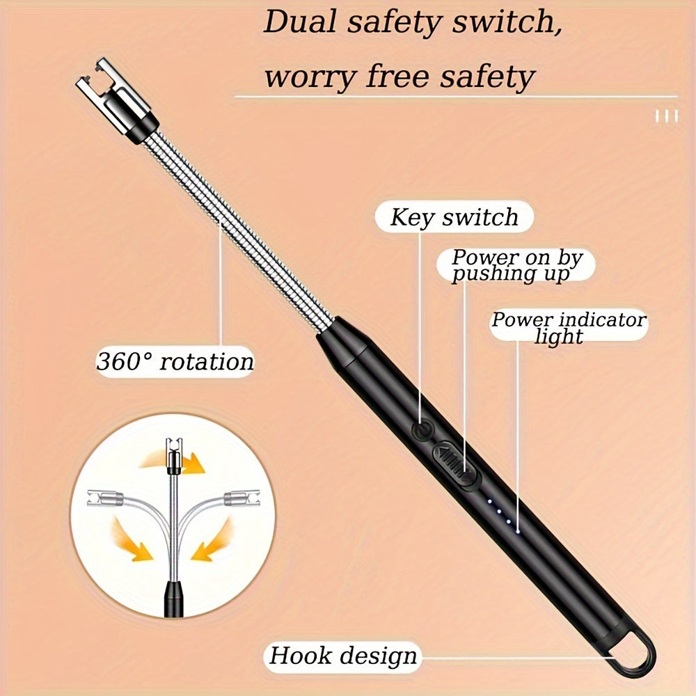 Rechargeable Electric Lighter USB Candle Gas Stove Barbecue Flexible Neck