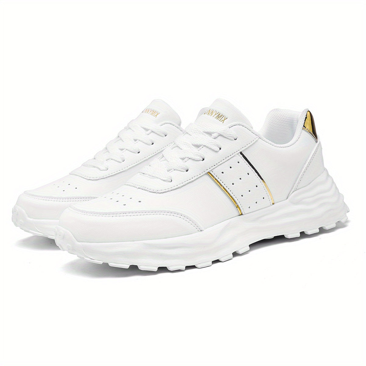 Women’s Casual Sports Shoes Large Size Golden Sequin Walking Shoes