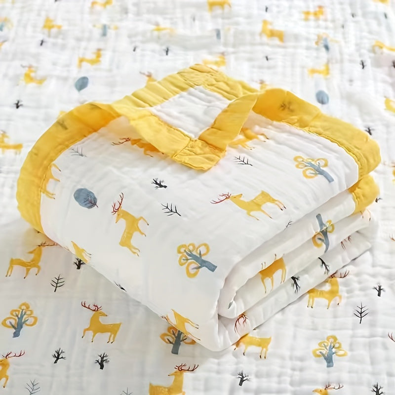 Cotton Blanket Made of Six Layers of High-Density Gauze for Cozy Nap or Lounge Use