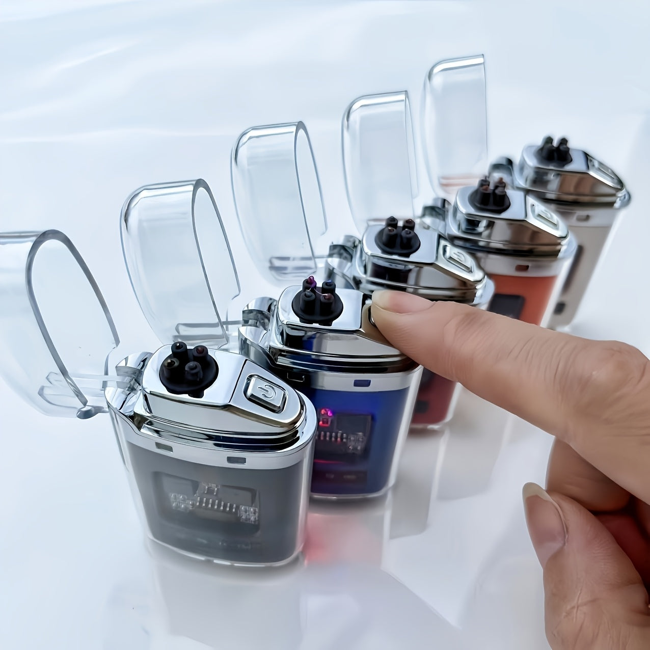 Encendedor de plasma para hombres, sin llama, a prueba de viento, recargable, para acampar y viajar