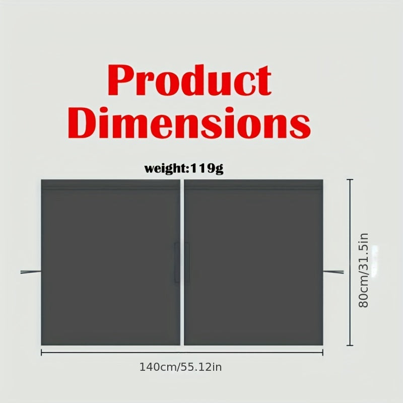 2 Pieces Sun Shade Privacy Curtain Car Partition for Commercial Vehicles