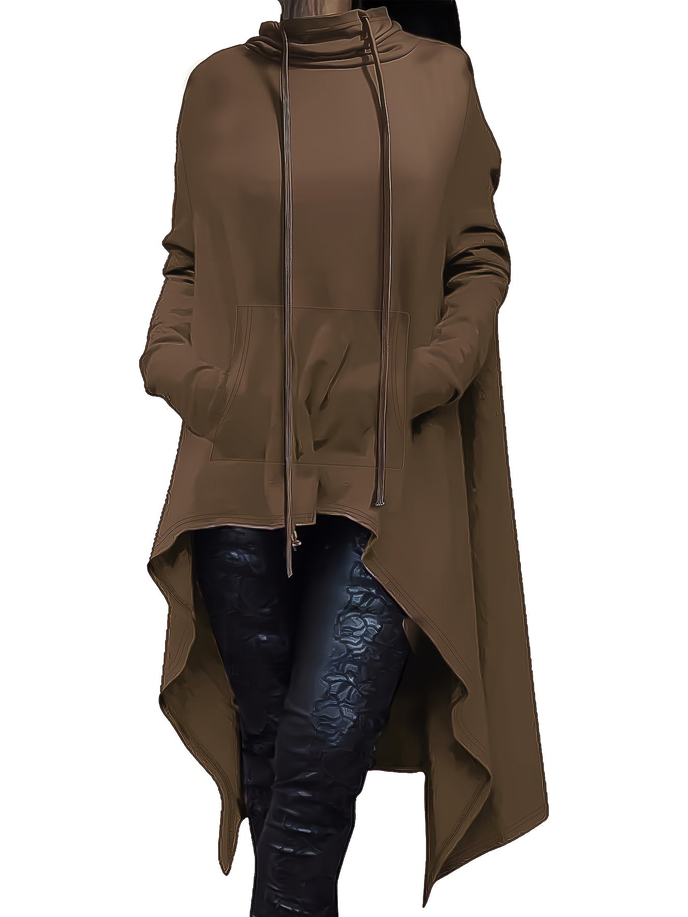 Толстовка оверсайз для женщин больших размеров с длинными рукавами, повседневная толстовка на осень и зиму