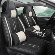 Universal Waterproof Faux Leather 5-Seat Car Seat Covers All-Season Protectors