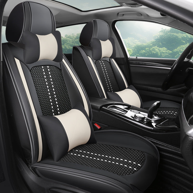 Universal Waterproof Faux Leather 5-Seat Car Seat Covers All-Season Protectors