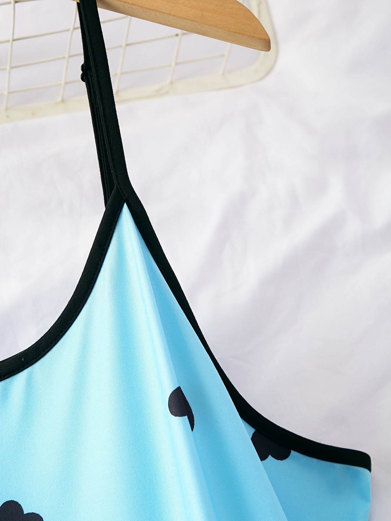 Plus Size Women's Heart Print Nightdress Set Three Piece Sleepwear