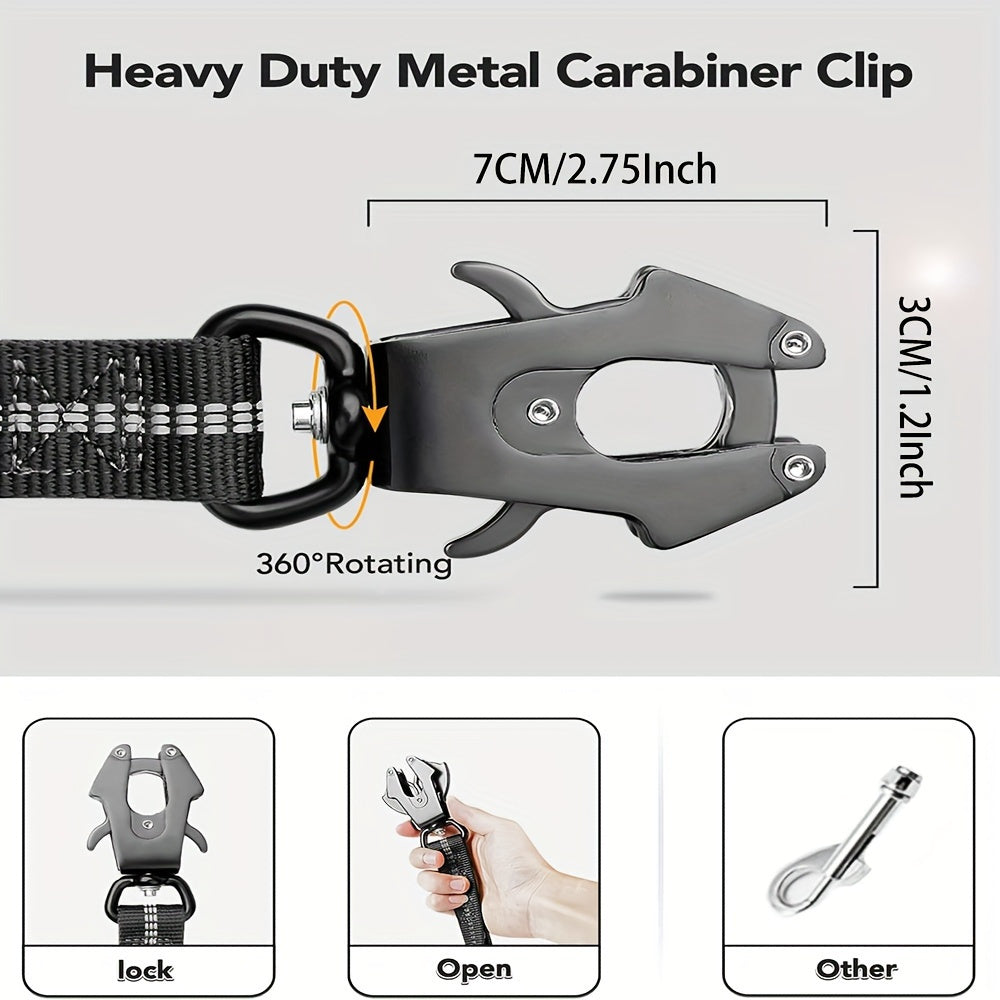 Dog Leash Tactical No-Pull Reflective Padded Handle for Medium to Large Dogs