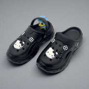 Women's Summer Breathable Slippers Black Lightweight Home and Outdoor Use