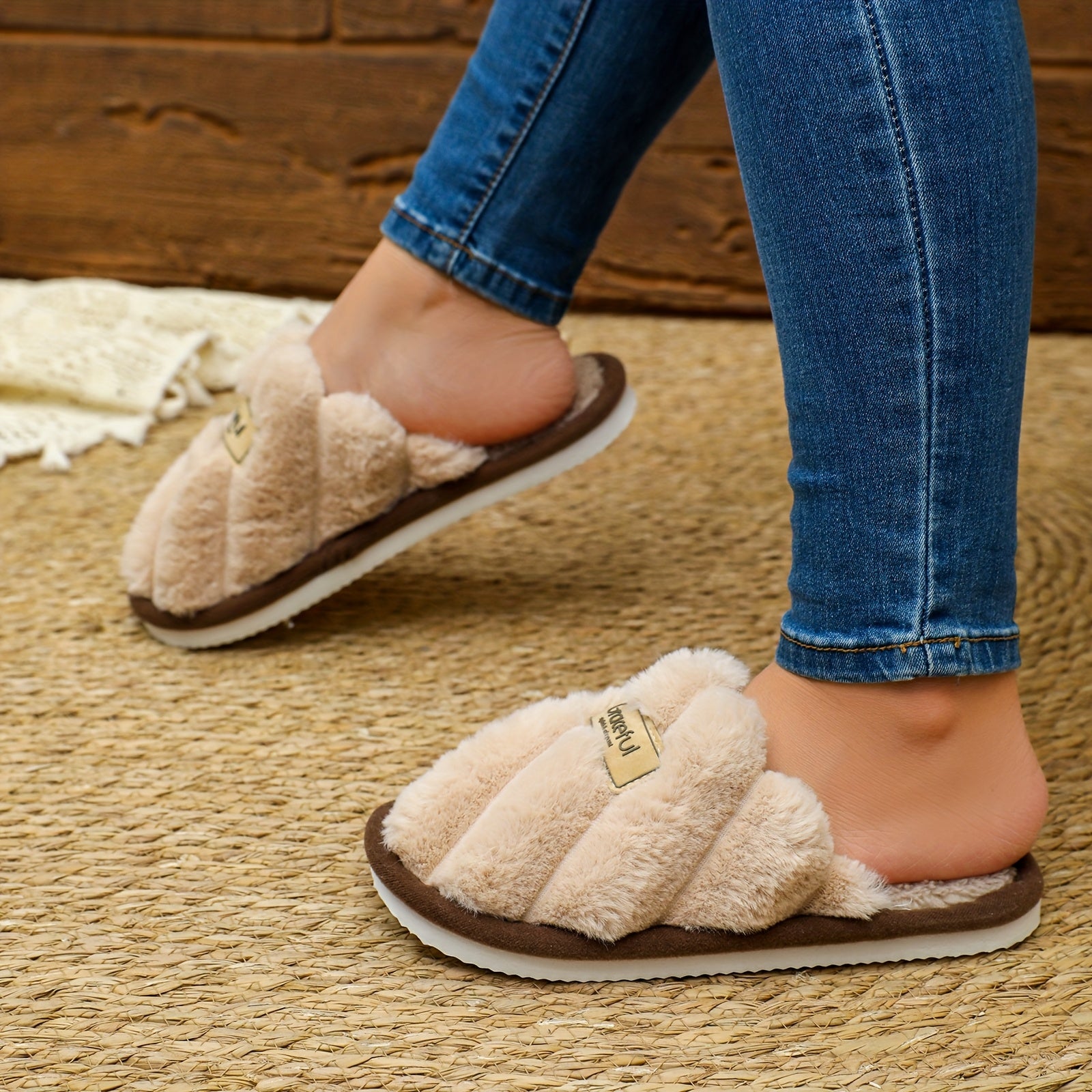 Ayollar uchun mo'ljallangan yumshoq slip-on uy chiroqlari - Tishlamaydigan EVA taglik bilan ichki va tashqi foydalanish uchun