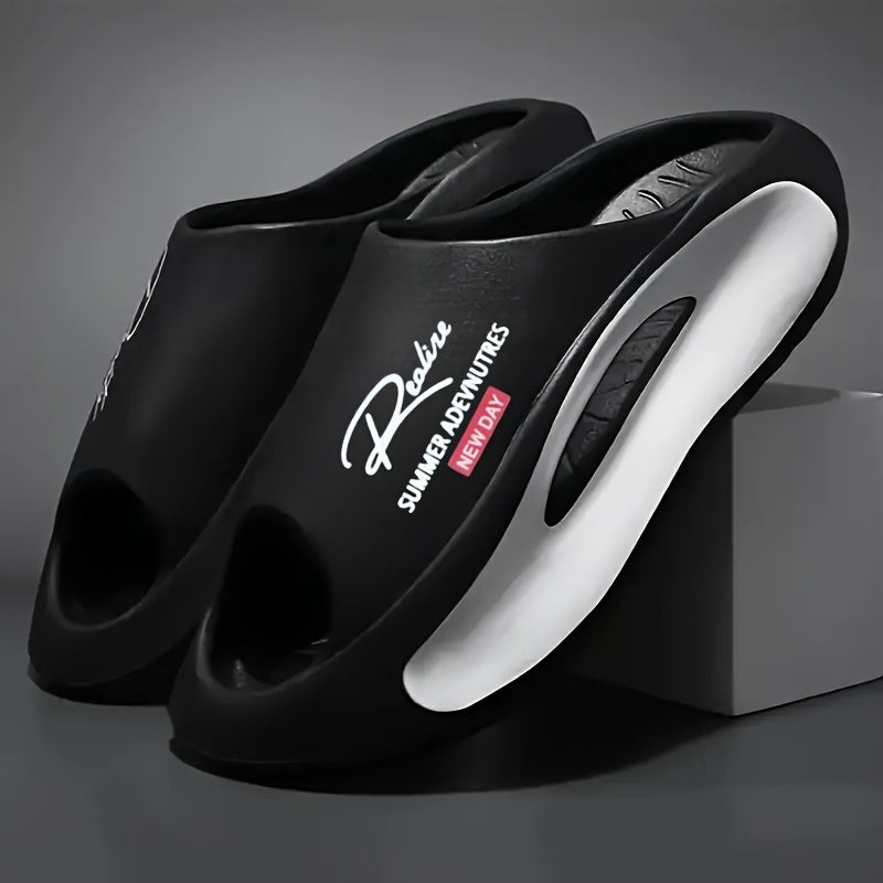 Men's EVA Indoor Slides Casual Non-Slip Open-Toe Slippers with Arch Support