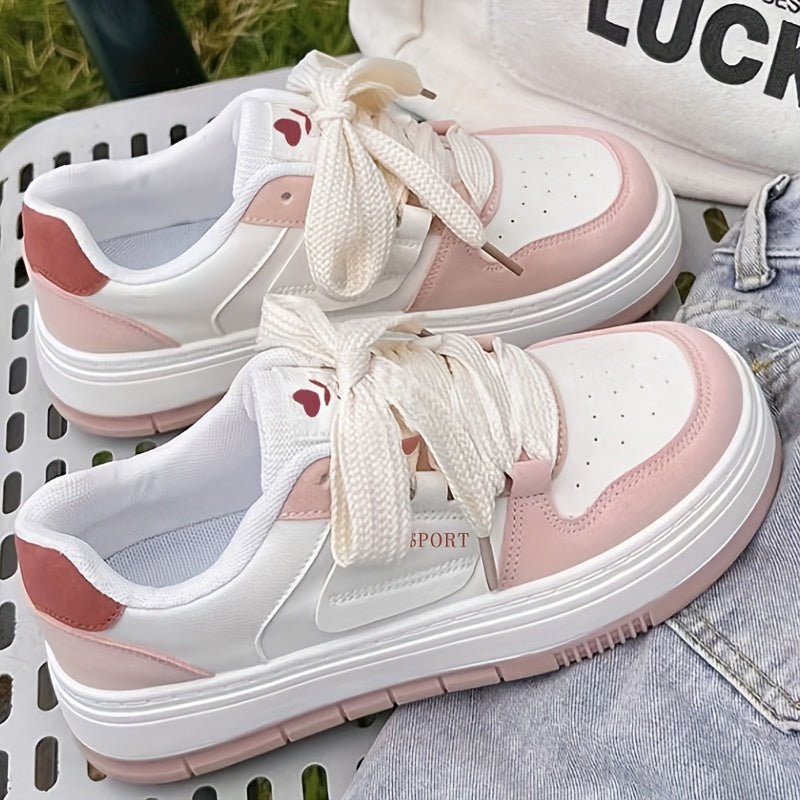 Women's Casual Sports Sneakers Lightweight Solid Color All-Season Rubber Sole