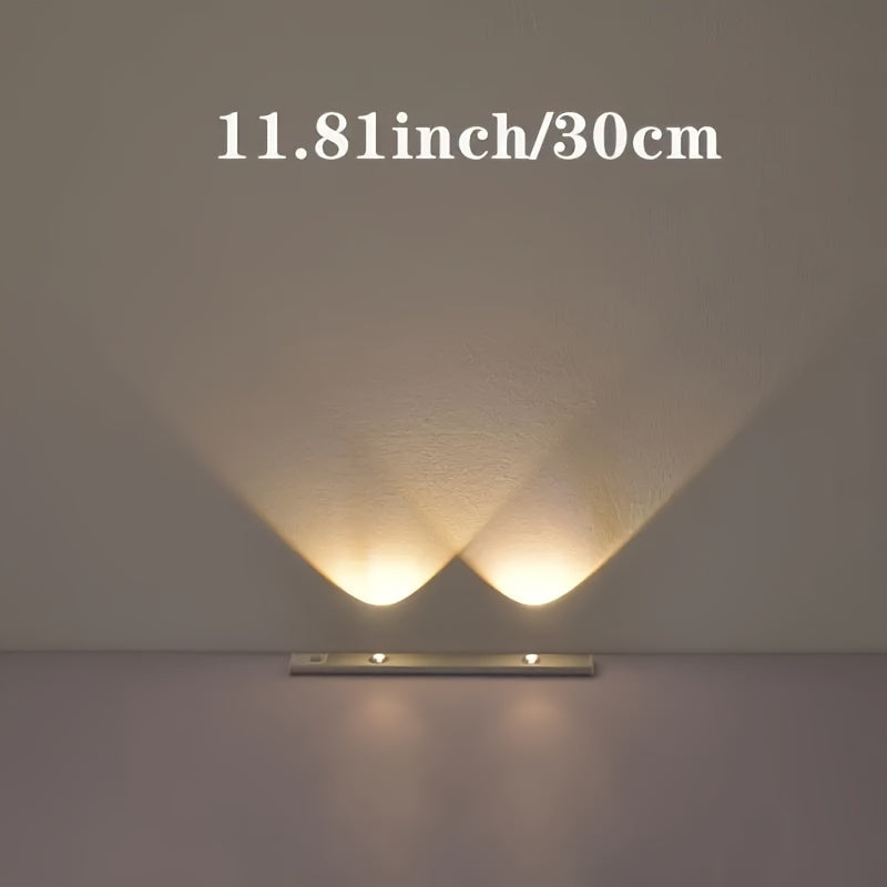 Wall-Mounted Smart LED Motion Sensor Light with USB Port Rechargeable Lithium Polymer Warm Eye Protection