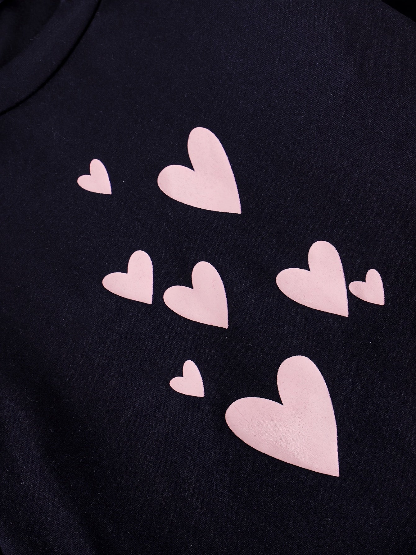 Girls' 10-Piece Casual Long-Sleeved Top and Pants Set with Love Letter Prints for Spring and Fall