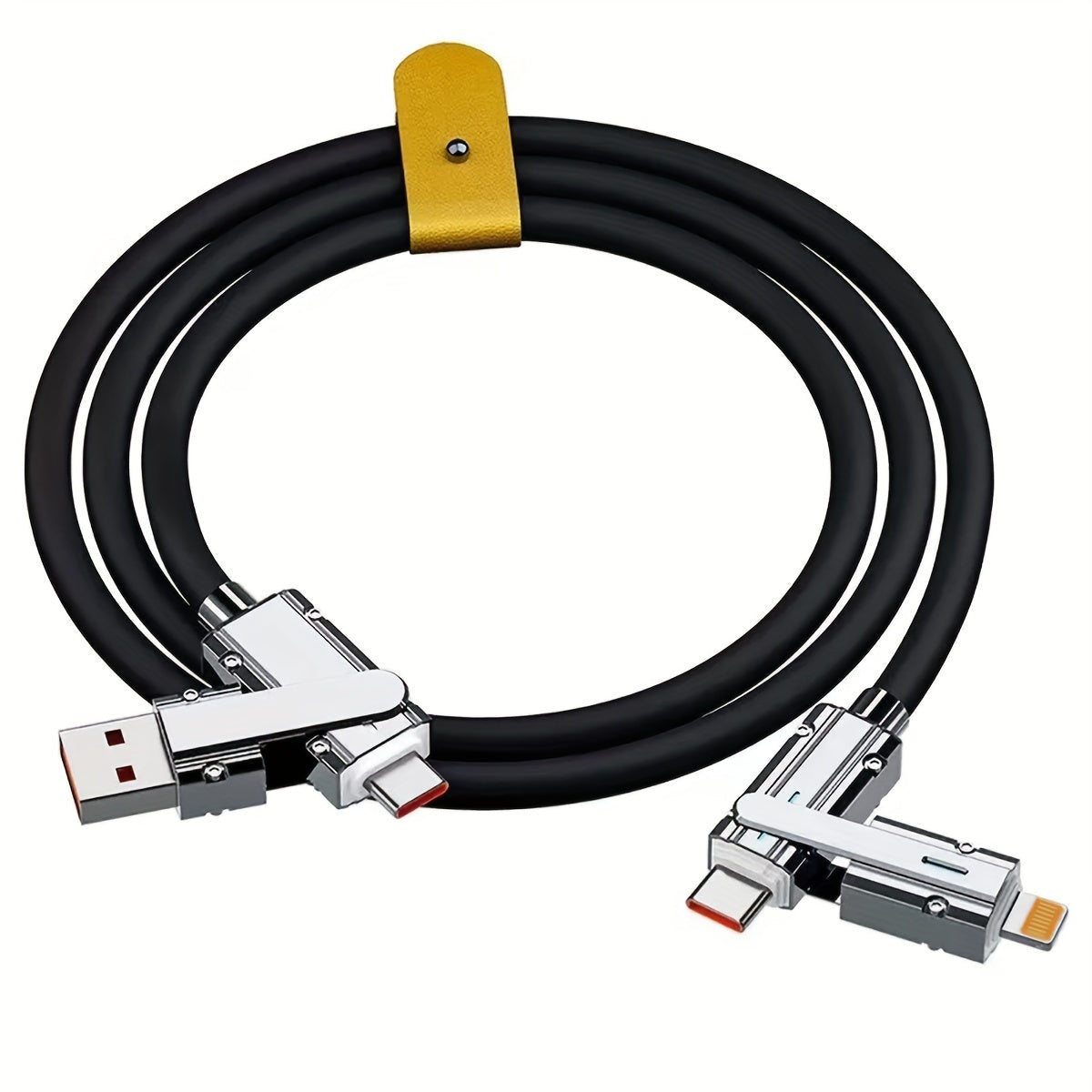 4-in-1 Data Cable for iPhone, Samsung, Honor, Xiaomi Fast Charging 100W