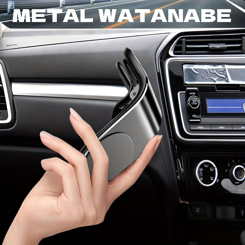 Magnetic L-Shaped Car Air Vent Phone Holder Aluminum Alloy Secure Mount