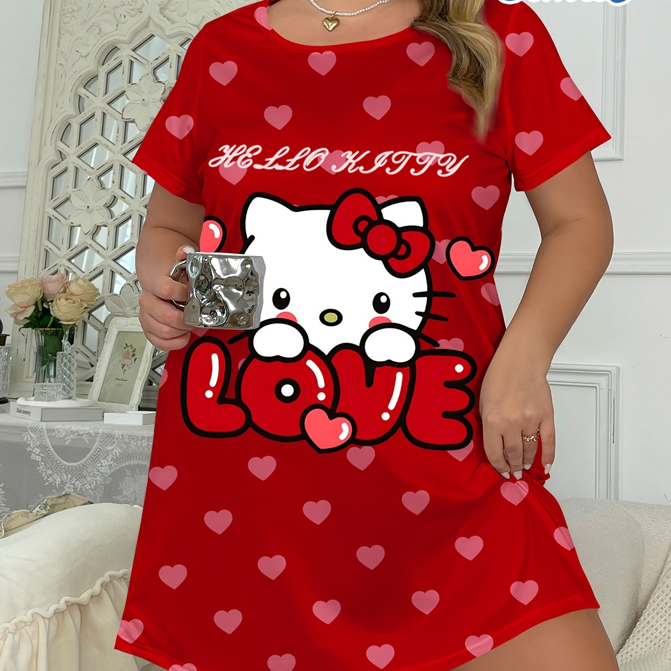 Women's Pastel Purple Sleepdress Plus Size Nightgown Lounge & Sleepwear