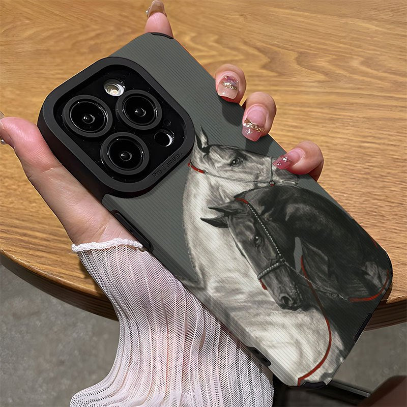 Personalized Horse Design Phone Case for iPhone Shock and Dirt Resistant TPU