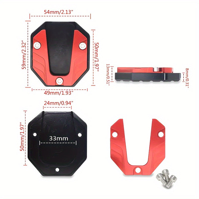 Motorcycle Support Paddle Non-Slip Side Support Pad for Stability and Comfort