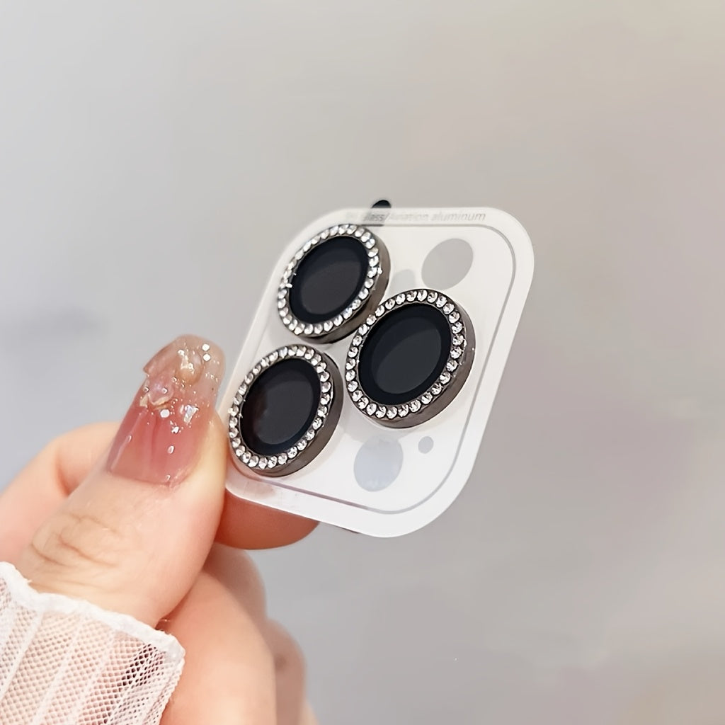 iPhone Camera Lens Protector Compatible with 16 Pro Max 14 15 13 11 12 Mini Scratch-Resistant Crystal Lens Ring