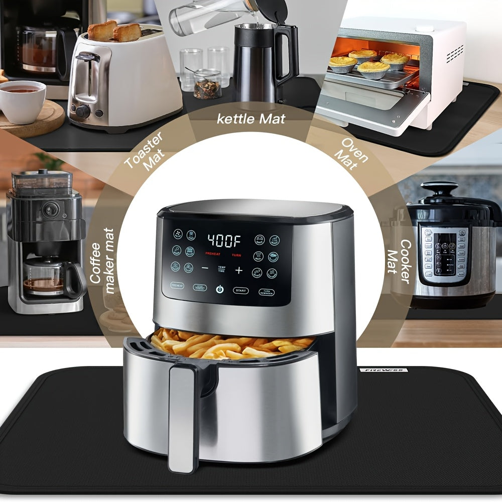 Heat-insulating silicone mat for kitchen appliances surfaces fire-resistant durable