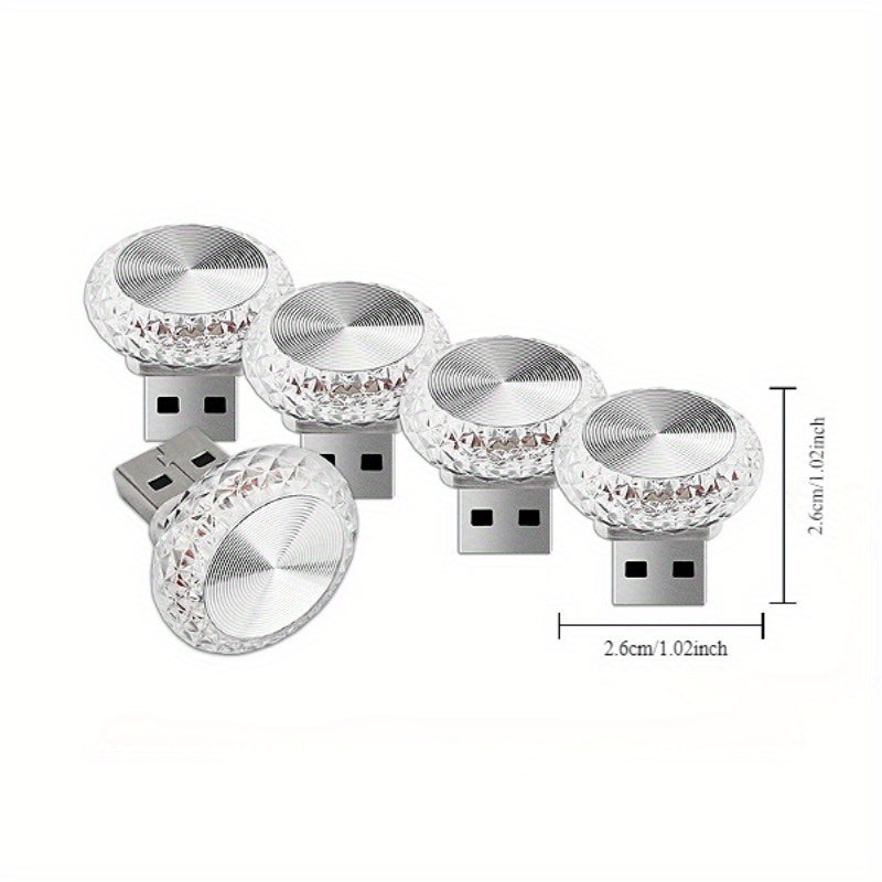 Portable Car Interior LED Ambient Light Mini USB Atmosphere Lamp