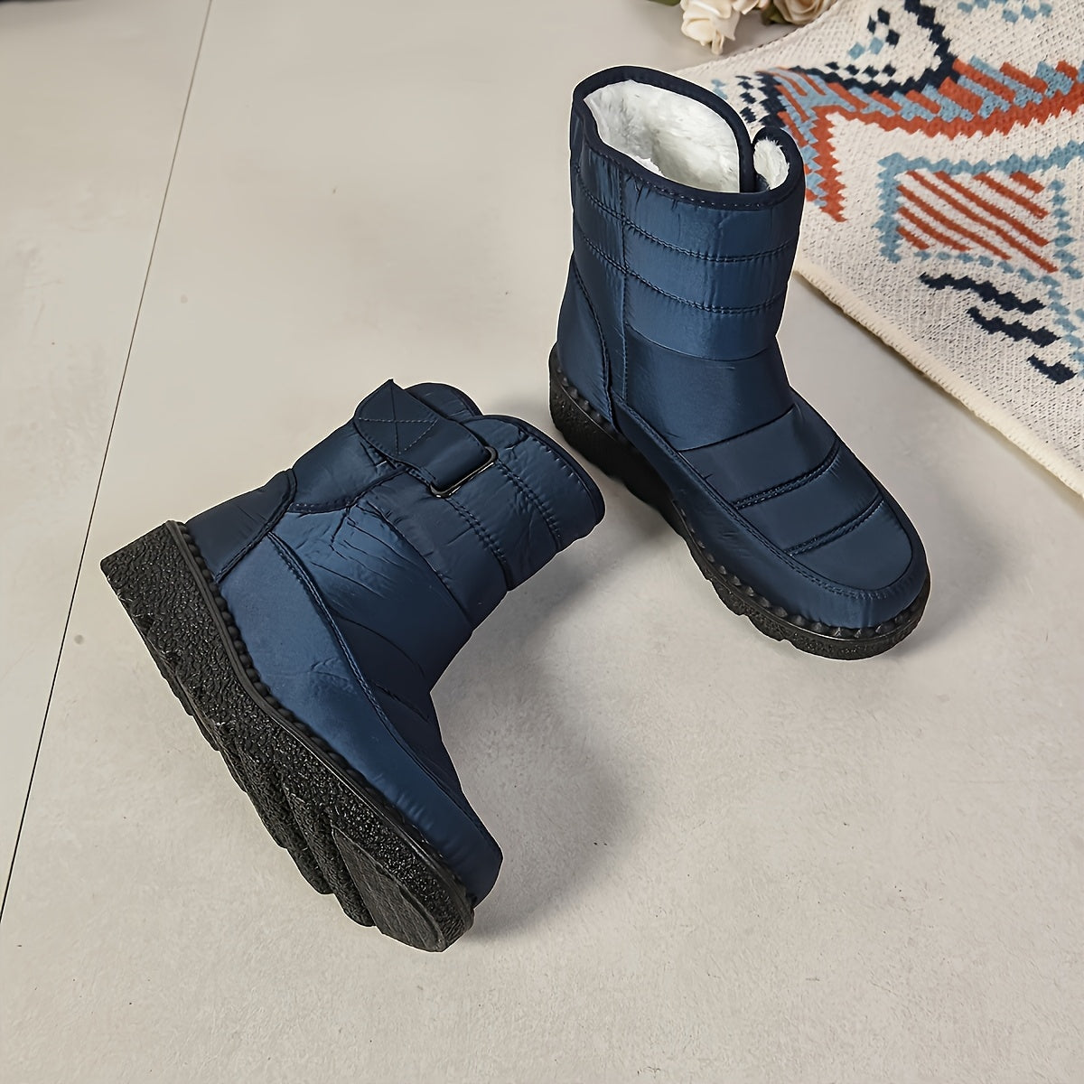 Women's Padded Thickened Mid-Calf Boots for Casual Wear and Walking