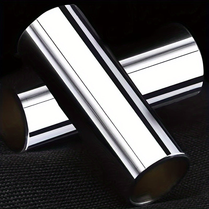 Guitar Slide Stick and Finger Ring Set Stainless Steel Clear Glass Bakelite Accessories