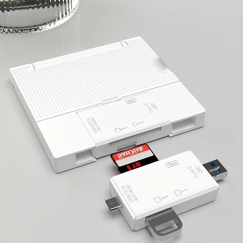 7-in-1 OTG karta o'quvchi Type C simsiz matoviy plastmassa, kameralar, smartfonlar, planshetlar uchun