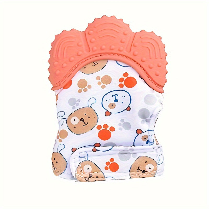 Soft Silicone Baby Teething Glove Oval-Shaped Chewing Gums Safe Washable Gift